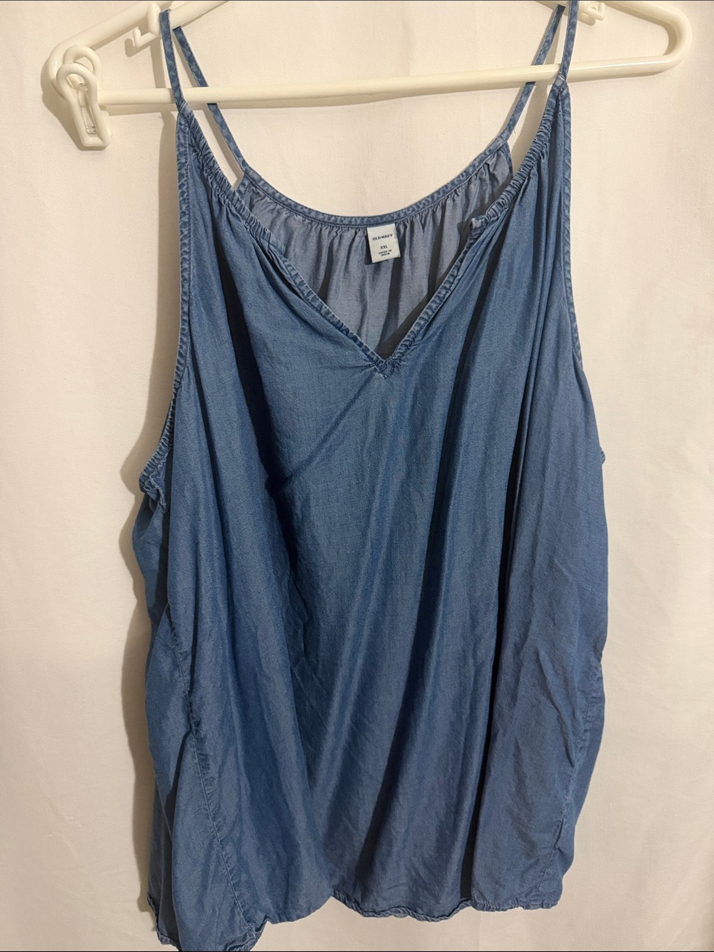 Old Navy Chambray V-Neck Tank Top - Blue
